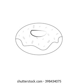 Donut icon, isometric 3d style
