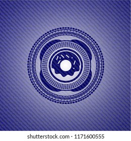 donut icon with jean texture
