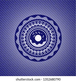 donut icon with jean texture