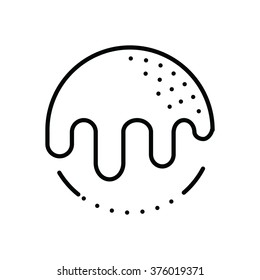 Donut icon line icon