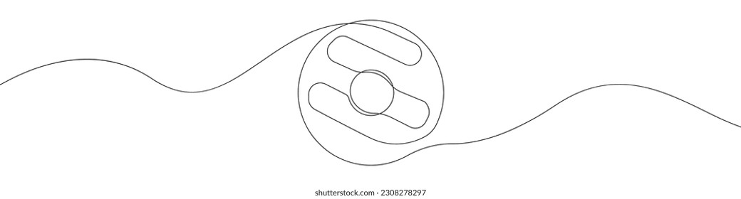 Donut icon line continuous drawing vector. One line Donut icon vector background. Donut icon. Continuous outline of a Buttock. Buttock icon design.