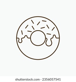 Donut icon line vector design