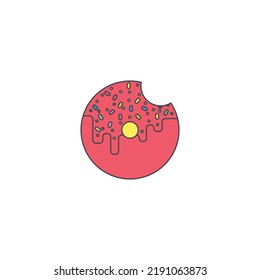 Donut icon. linear style. Can be used for web and mobile.