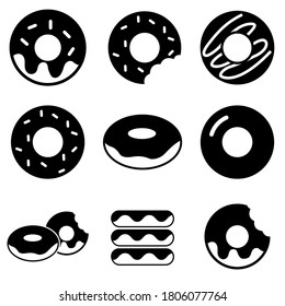 Donut icon, logo isolated on white background