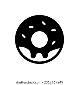 Donut icon, logo isolated on white background