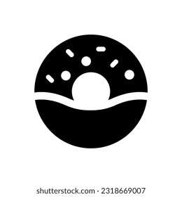 Donut icon, logo isolated on white background