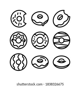 Donut icon or logo isolated sign symbol vector illustration - Collection of high quality black style vector icons
