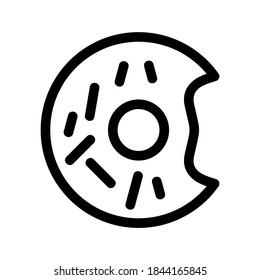 Donut icon or logo isolated sign symbol vector illustration - high quality black style vector icons
