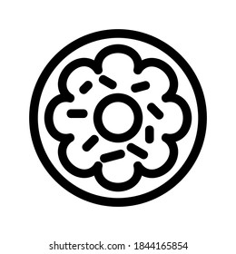 Donut icon or logo isolated sign symbol vector illustration - high quality black style vector icons
