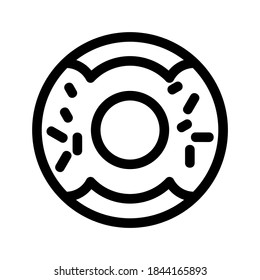 Donut icon or logo isolated sign symbol vector illustration - high quality black style vector icons
