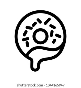 Donut icon or logo isolated sign symbol vector illustration - high quality black style vector icons
