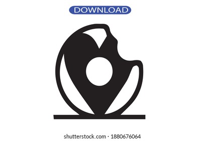 donut icon or logo isolated sign symbol vector illustration - high quality black style vector icons.