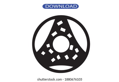 donut icon or logo isolated sign symbol vector illustration - high quality black style vector icons.