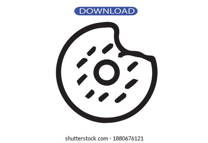 donut icon or logo isolated sign symbol vector illustration - high quality black style vector icons.