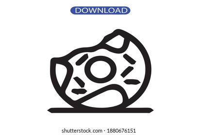 donut icon or logo isolated sign symbol vector illustration - high quality black style vector icons.