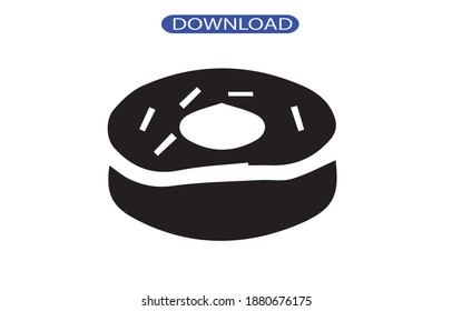 donut icon or logo isolated sign symbol vector illustration - high quality black style vector icons.