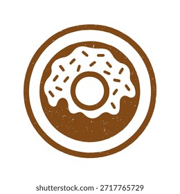 Vector de sello de logotipo de donut icon sobre fondo blanco
Icono de sello de Vector