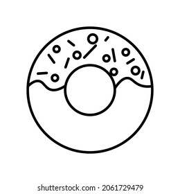 Donut icon or logo, Vector Illustration..