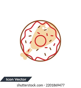 donut Symbol Logo, Vektorgrafik. Donner-Symbol-Vorlage für Grafik- und Webdesign-Sammlung
