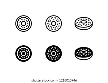 Donut Icon Logo Vector Symbol. Doughnut Icon