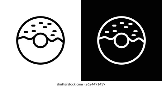 Donut icon. Logotype vector set