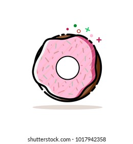 Donut icon in mbe style, vector illustration