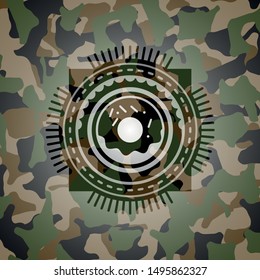 donut icon on camo texture