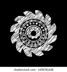 Donut-Symbol auf der Tafel, Vektorillustration-Illustration, hübsches Design