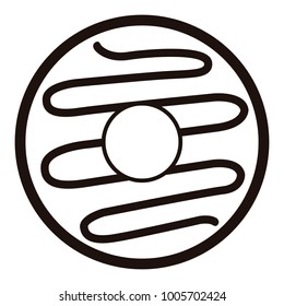 Donut icon on a white background, Vector illustration