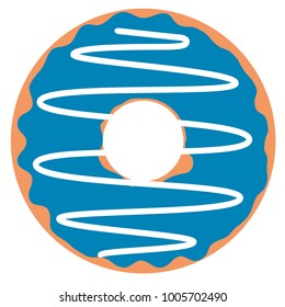 Donut icon on a white background, Vector illustration
