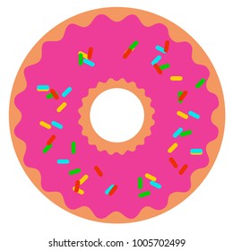 Donut icon on a white background, Vector illustration