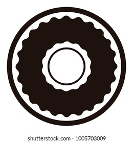 Donut icon on a white background, Vector illustration