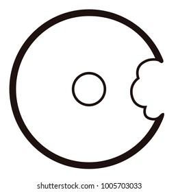 Donut icon on a white background, Vector illustration