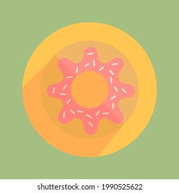 donut icon on a white background, vector illustration