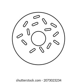 icono de donut en fondo blanco, ilustración vectorial