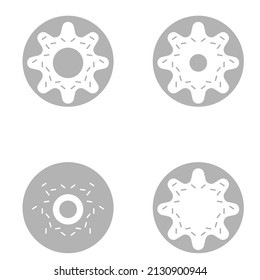 donut icon on a white background, vector illustration