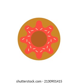 donut icon on a white background, vector illustration