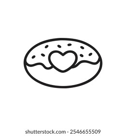 Donut-Symbol auf weißem Hintergrund