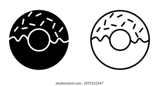 Donut icon on white background
