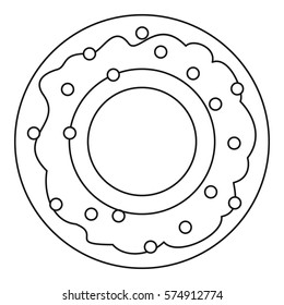 Donut icon. Outline illustration of donut vector icon for web