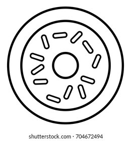 Donut icon. Outline illustration of donut vector icon for web