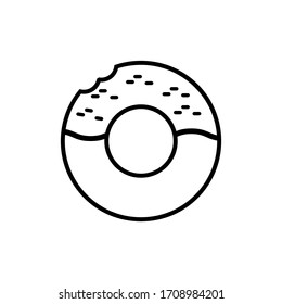 donut icon outline style for your web design, logo, UI. illustration.