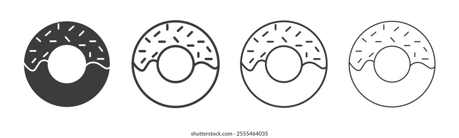 Donut icon pack. vector illustration