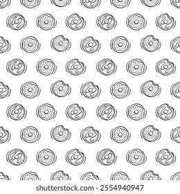 donut icon pattern. donut seamless pattern. doodle donut seamless pattern. donut icon background