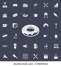 donut icon. restaurant set of icons.