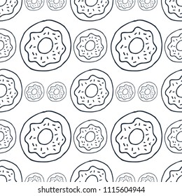 donut icon seamless pattern