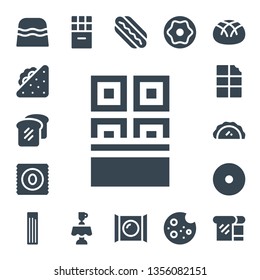 donut icon set. 17 filled donut icons.  Simple modern icons about  - Candy, Sandwich, Bread, Chocolate, Pastry, Donut, Churros, Latte, Hotdog, Cookie