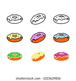 donut icon set