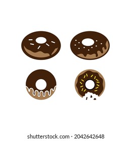Donut icon set design illustration vector