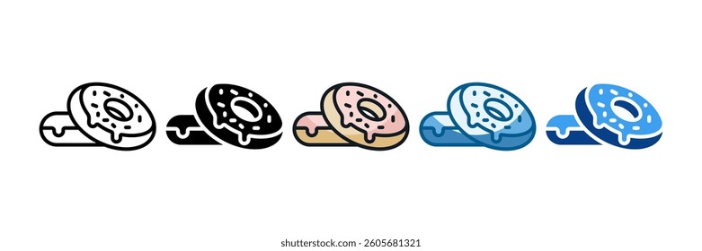 Donut Icon Set Multiple Style Collection
